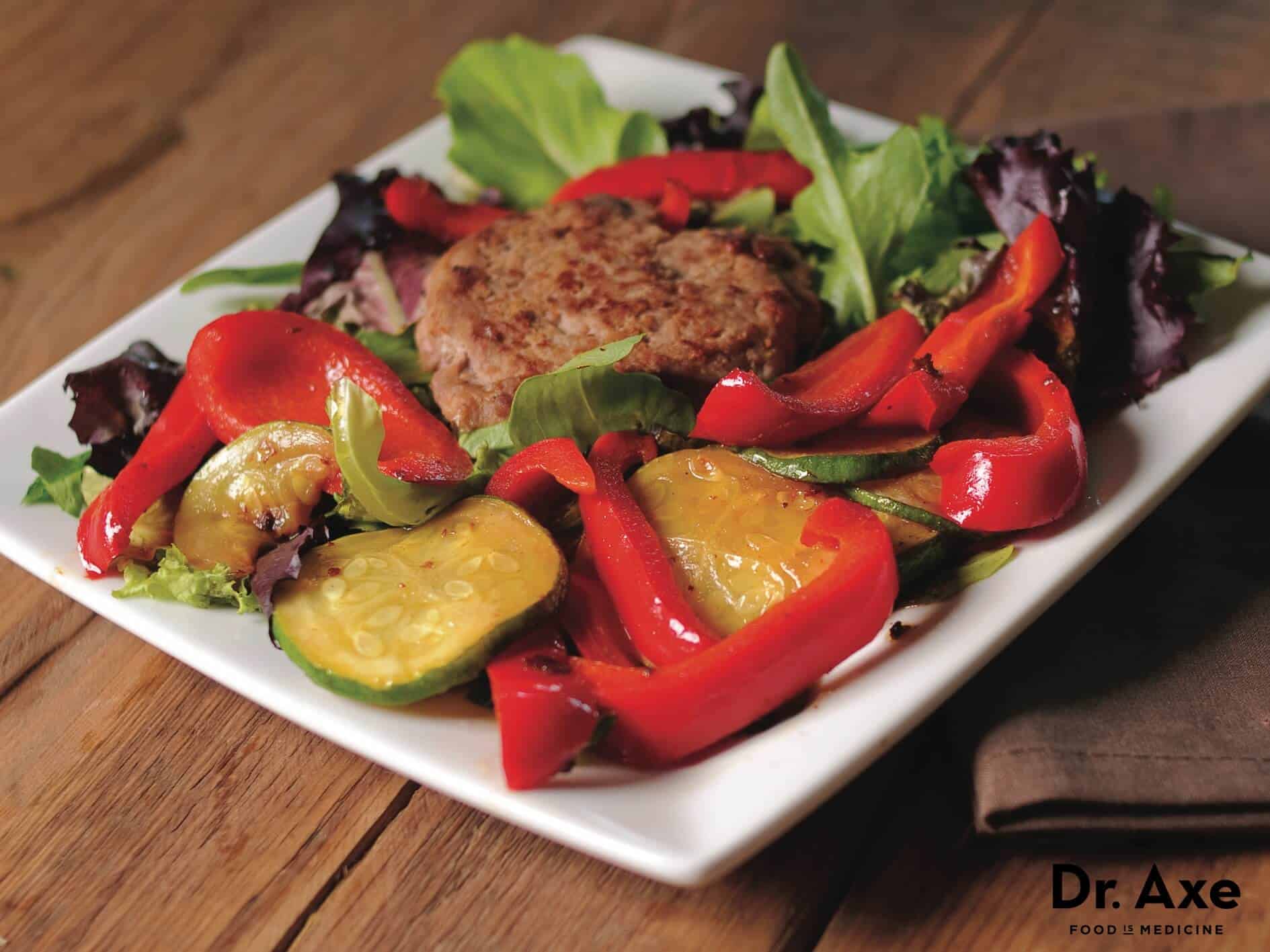 Turkey Burger On Greens Recipe Dr Axe