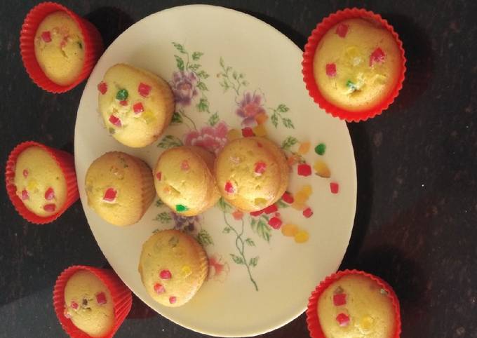 Tutti Frutti Cup Cake Recipe Easy Cup Cake At Home Cup Cake