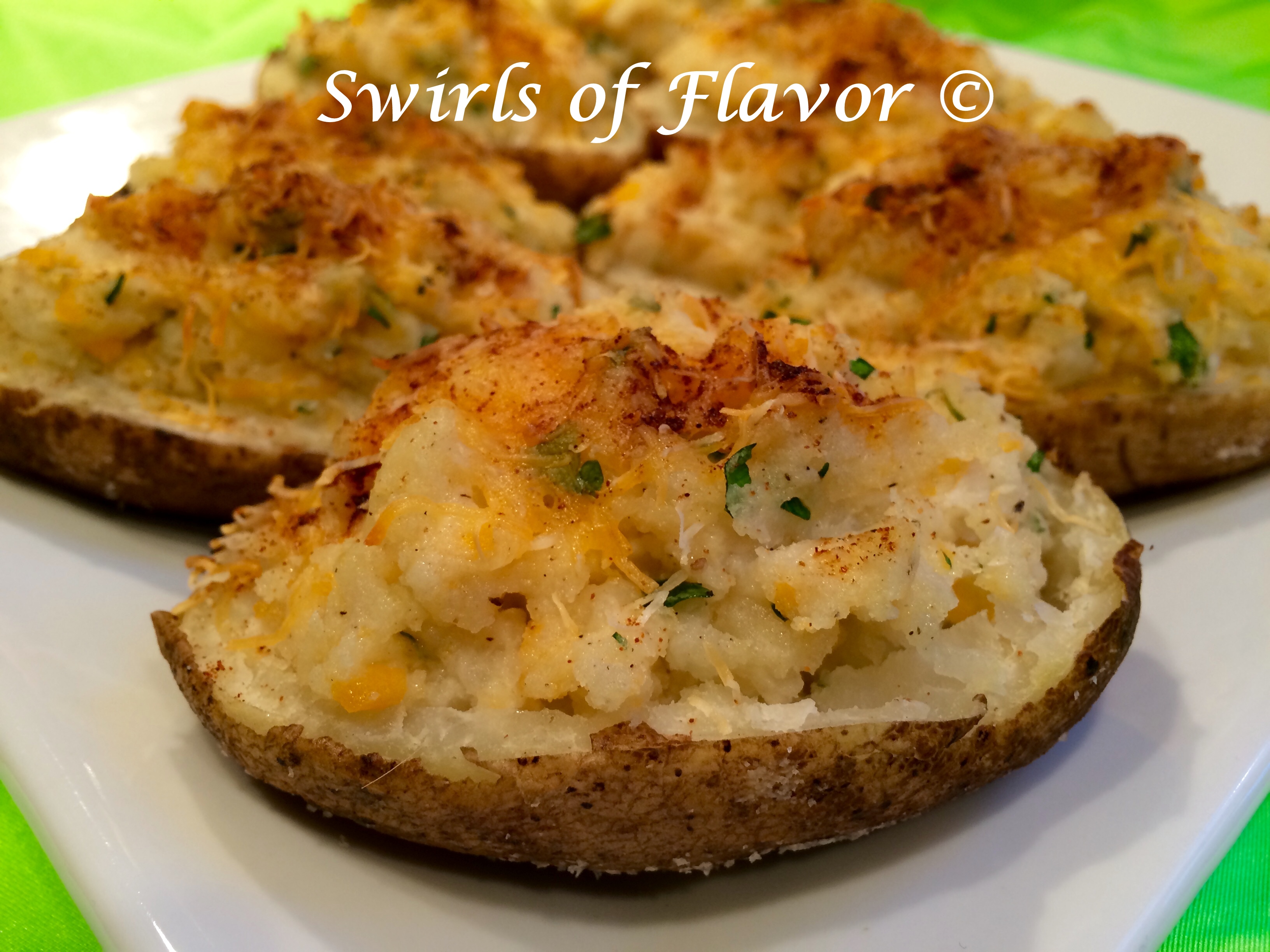 Twice Baked Potatoes With Smoked Cheddar Twice Baked Potatoes Creamy