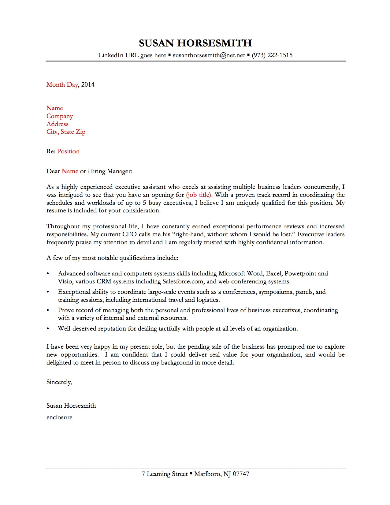 Two Great Cover Letter Examples Blue Sky Resumes