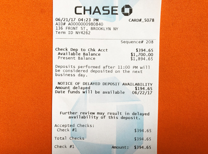 Usa Chase Atm Branch Receipt Template All Psd Templates