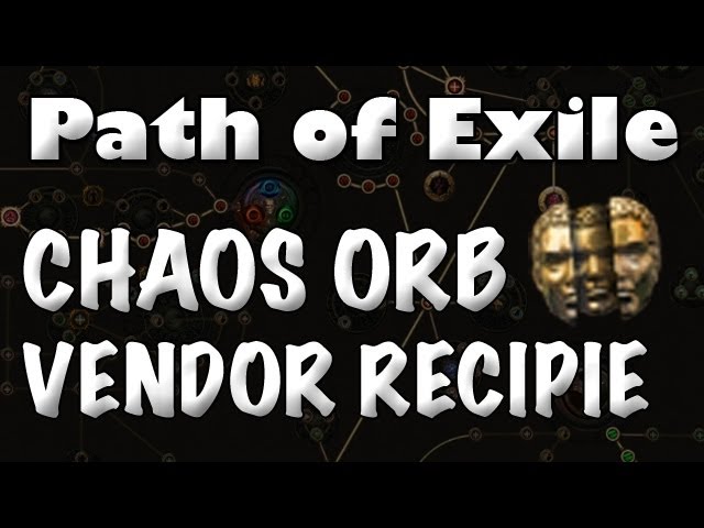 Vaal Orb Recipe Poe Vendor