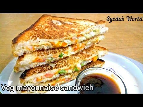 Veg Mayonnaise Sandwich On Tawa Recipe Youtube