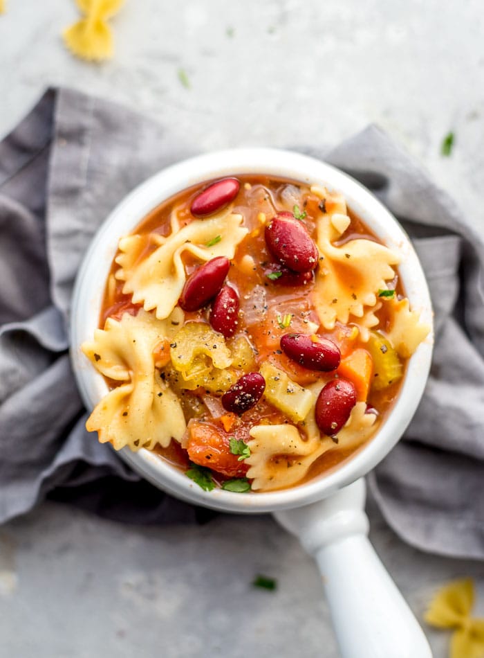 Vegan Minestrone Soup Running On Real Food