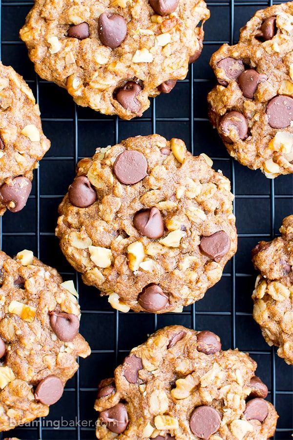 Vegan Oat Almond Butter Chocolate Chip Cookies Greenletes