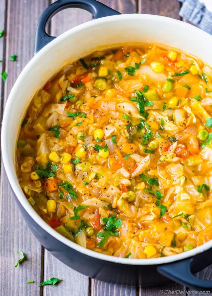 Vegetarian Cabbage Soup Recipe Chefdehome Com