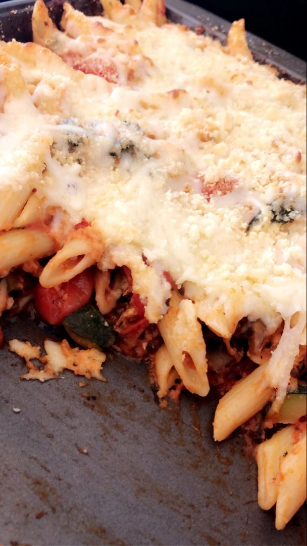 Veggie Lover S Baked Rigatoni W Mushrooms And Zucchini