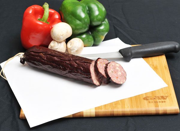 Venison Summer Sausage Jalapeno Cheese G W Meat Bavarian Style