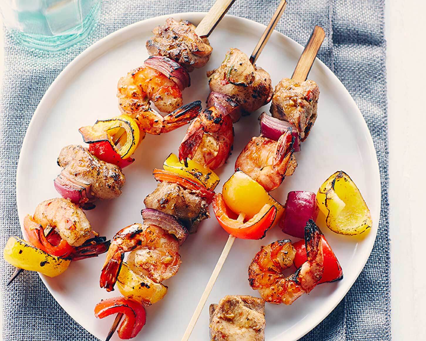 West Indian Grilled Chicken Shrimp Kabobs Chicken Ca