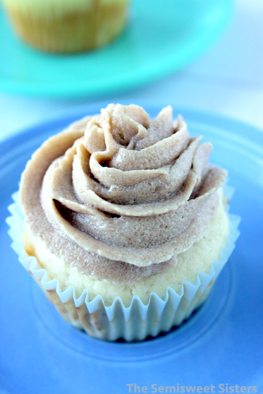 White Cupcake Topped With Frosting Made Without Powdered Sugar Whipped