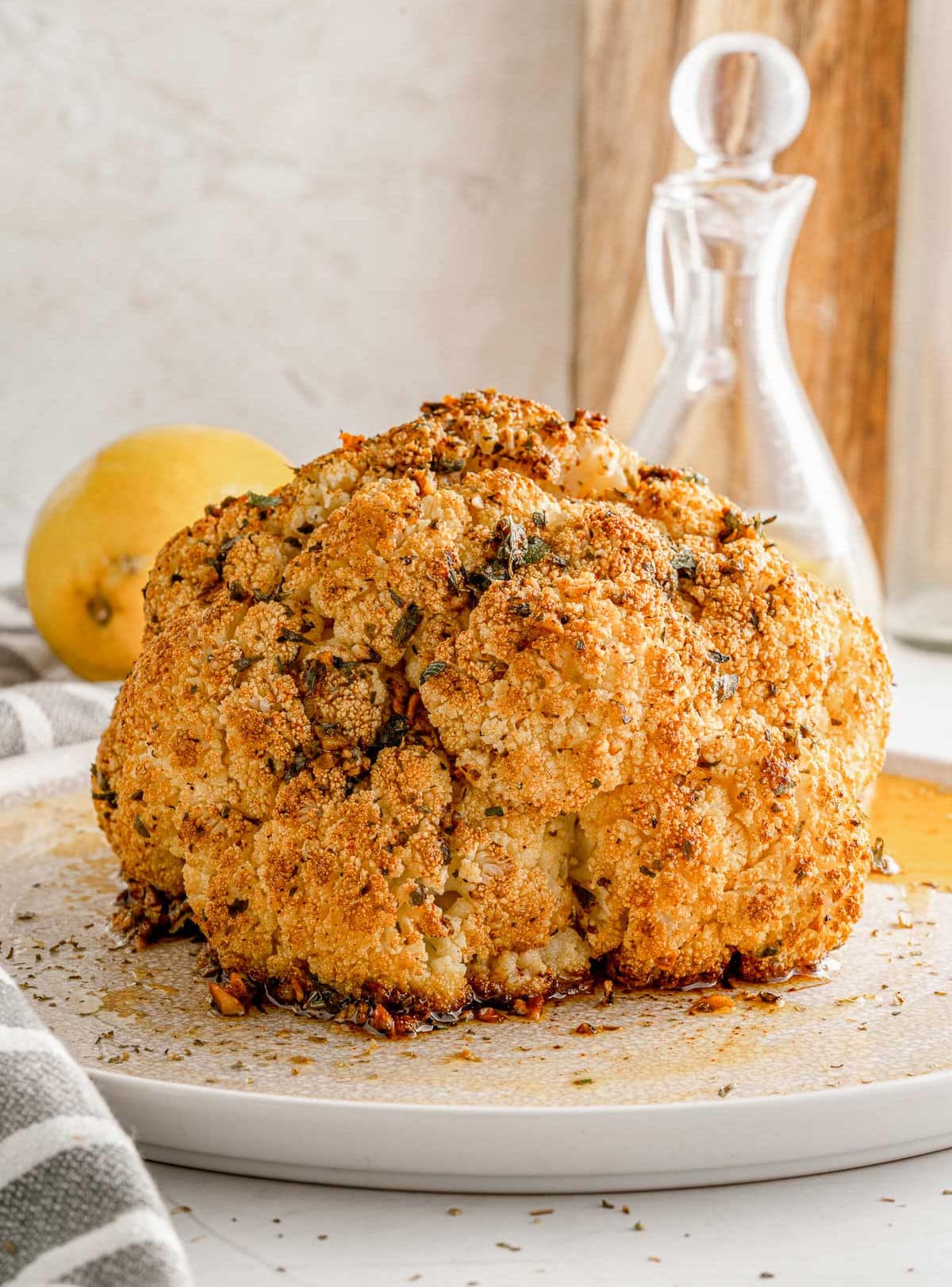 Whole Roasted Cauliflower Recipe Mom On Timeout