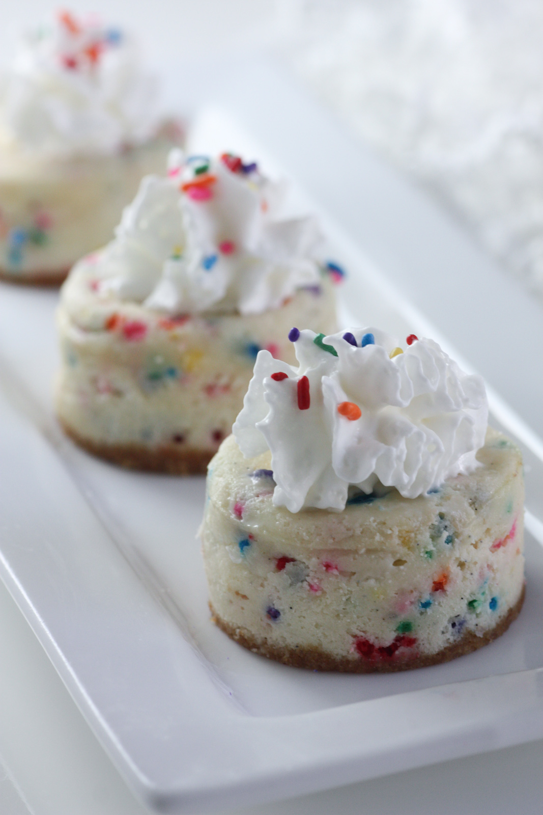 Yummy Cake Batter Mini Cheesecakes Catch My Party