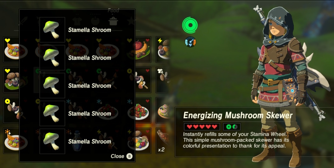 Zelda Botw Food Recipes Legend Of Zelda Breath The Wild Best Stamina