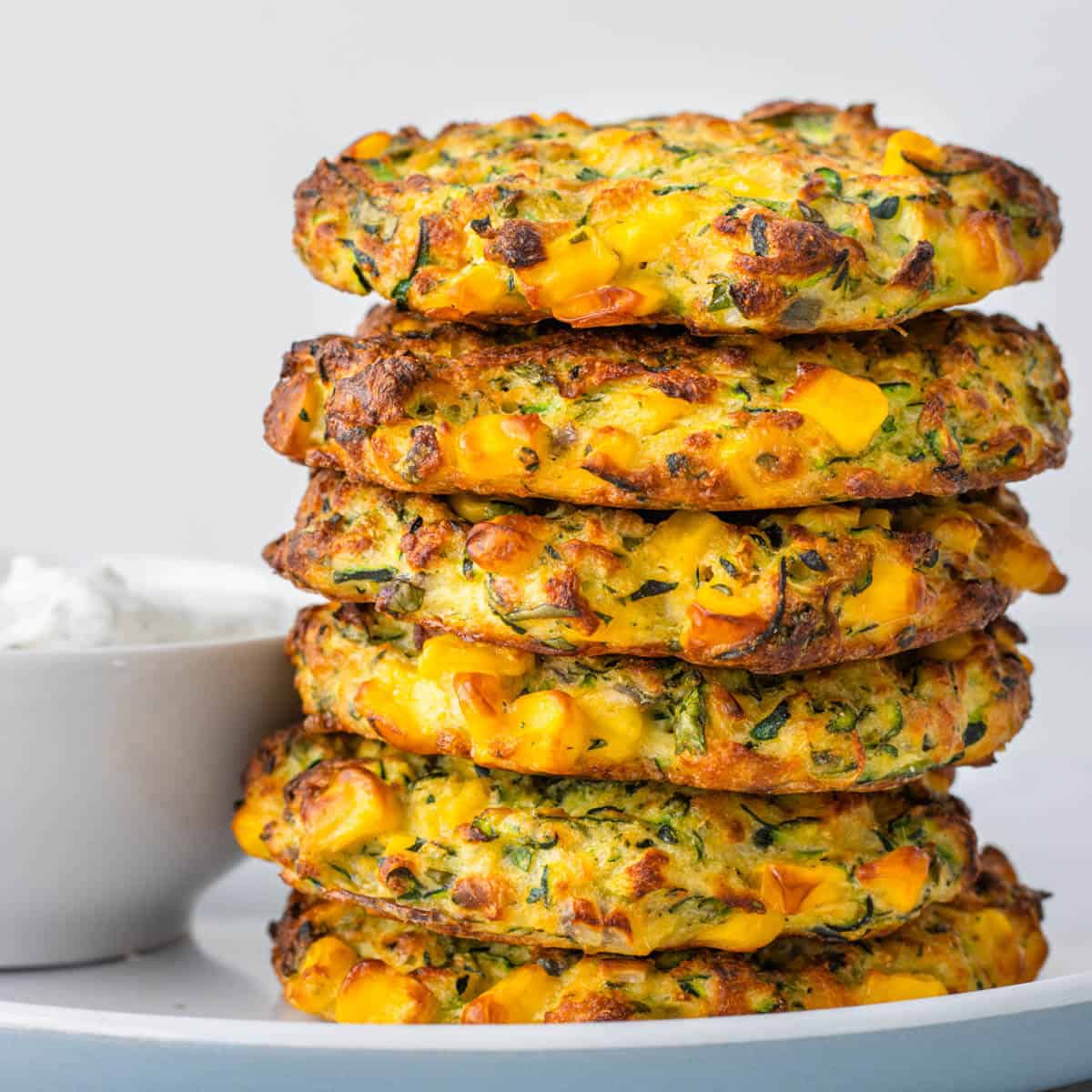 Zucchini Corn Fritters Caroline S Cooking